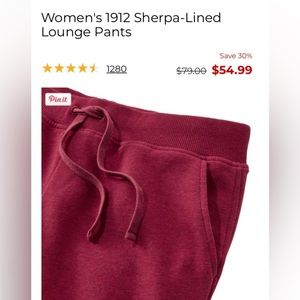LLBean fleece sweatpants-red
